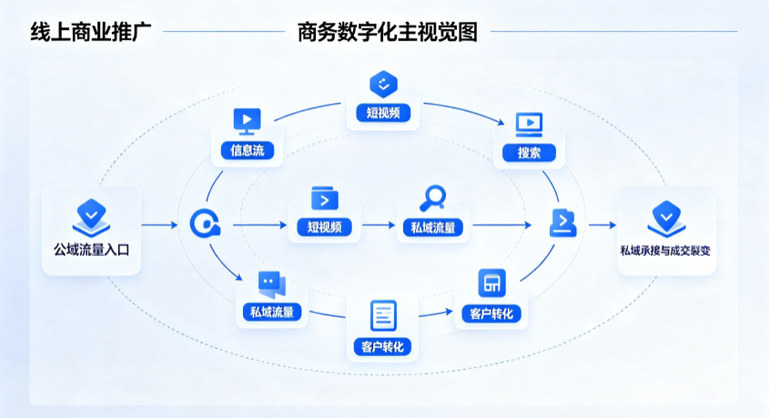 淮阴县线上商业推广怎么做？全域流量闭环搭建与低成本转化实战指南